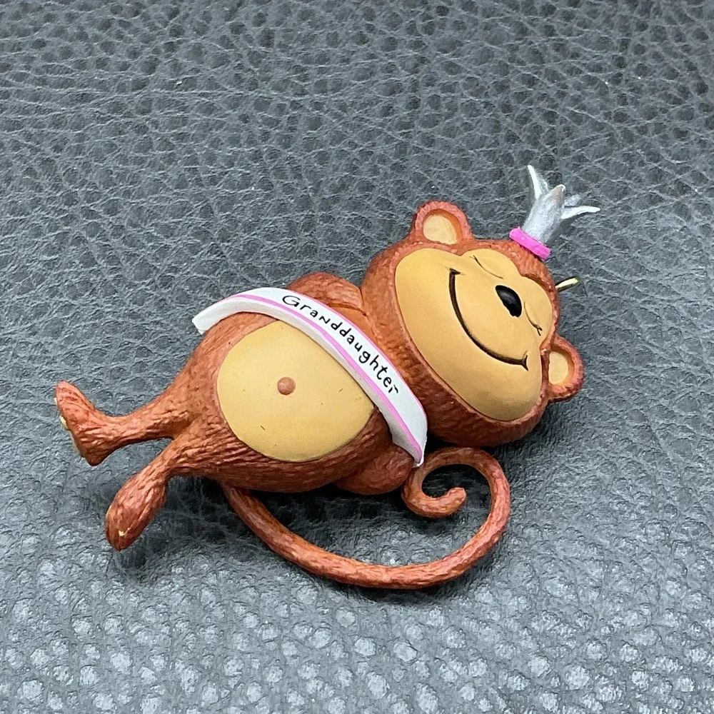 Hallmark Keepsake Granddaughters Rule Monkey Christmas Ornament 2009 Brown W Box